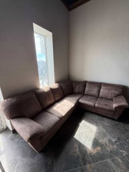 Бархатний кутовий диван 8