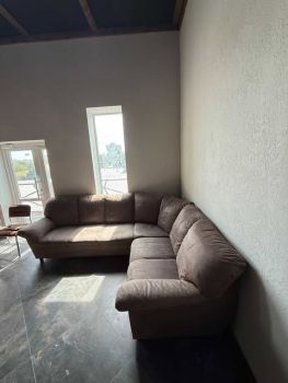 Бархатний кутовий диван