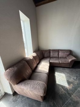 Бархатний кутовий диван 4