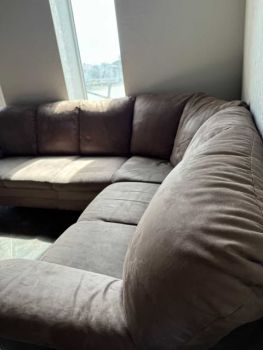 Бархатний кутовий диван 2