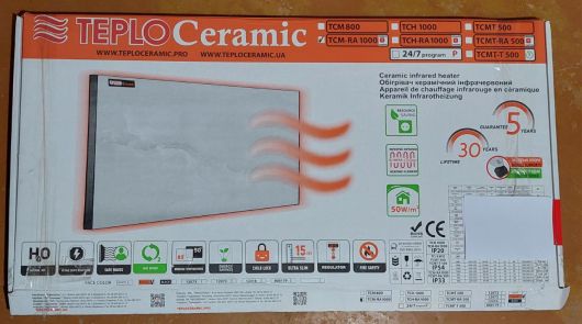 Керамічний обігрівач TEPLOCERAMIC ТСМ-RA 1000 1