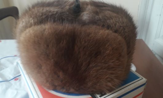 Шапка вушанка з натурального хутра 4