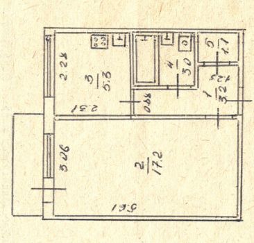 1-кімнатна квартира, вул.Каракая 3 1