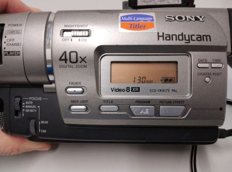 Відеокамера Sony Handycam Video8 для оцифрування 6