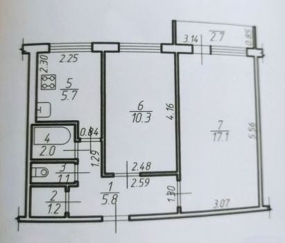 2-кімнатна квартира, вул.Січових Стрільців 2