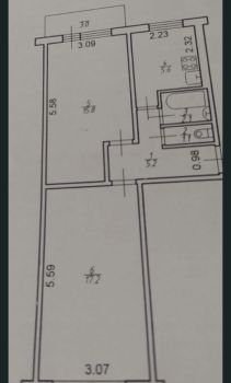 2-кімнатна квартира, пр. Лесі Українки 1