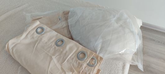 Штори на люверсах+тюль б/у 2