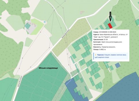 Земельна ділянка в користування 1