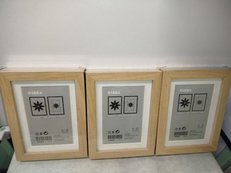 11 рамок IKEA RIBBA світле дерево (13x18 + 9x14) 3