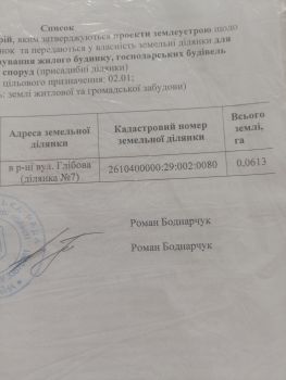 Земельна ділянка під забудову