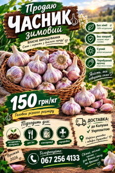 Домашній зимовий часник 1