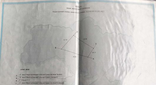 Земельна ділянка під забудову, с. Мала Тур’я 1