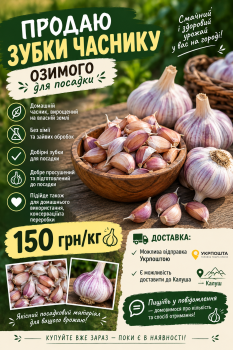 Домашній озимий часник 1