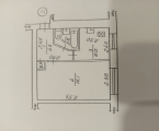 1-кімнатна квартира, вул.Левицького 1
