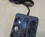 Мережевий подовжувач 2м на 6 розеток з USB 1