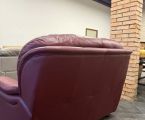 Новий бордовий шкіряний диван 7