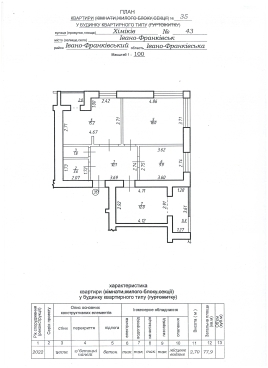 3-кімнатна квартира, вул.Хіміків, 43
