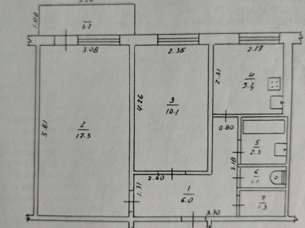 2-кімнатна квартира, вул.Каракая