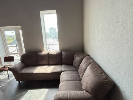 Бархатний кутовий диван