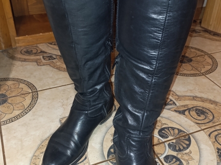 Шкіряні ботфорти 39 р.