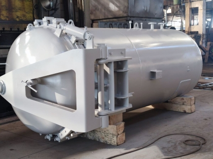 Автоклав з байонетним затвором горизонтальний