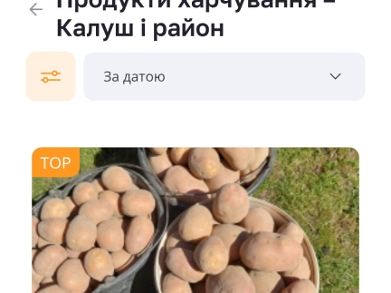 Картопля велика та дріба