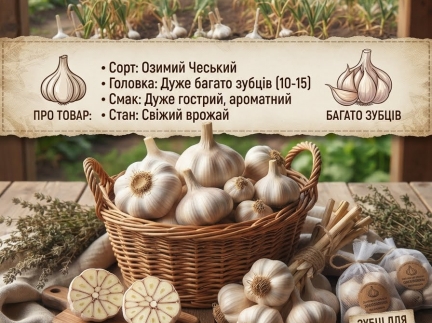 Домашній озимий часник чеської селекції з власного
