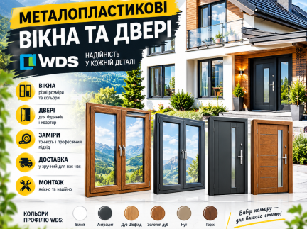 Металопластикові ВІКНА та ДВЕРІ. ГАРАЖНІ ВОРОТА